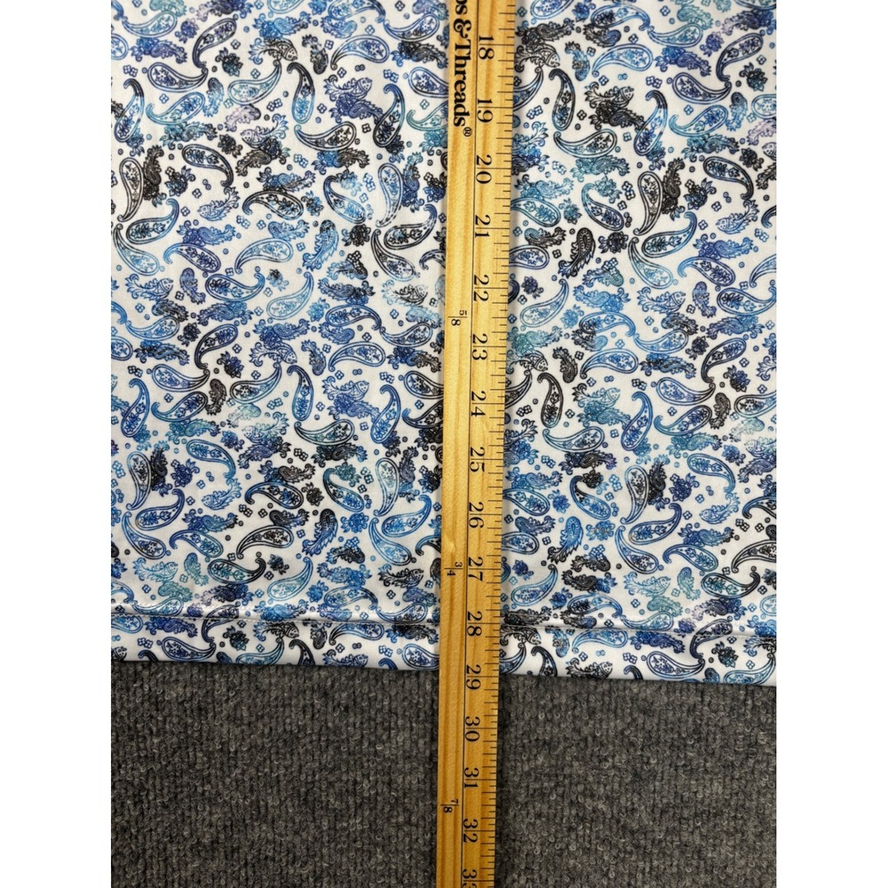 NWT Robert Graham Polo Shirt Mens Medium White Blue Paisley Shark Bait Golf - Picture 8 of 8